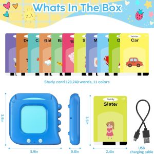 Kuovei Talking Flash Cards - Blue