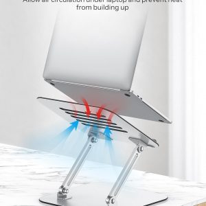 Omoton - Adjustable Laptop Stand – Ergonomic – Foldable & Portable – Height Adjustable up to 270mm – Metal – Cooling Design -10"-17"