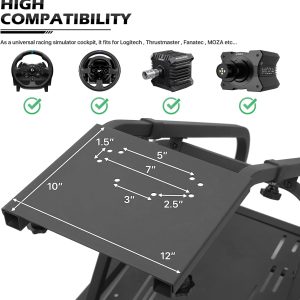MoniBloom - Racing Simulator Cockpit Wheel Stand with TV Mount Stand