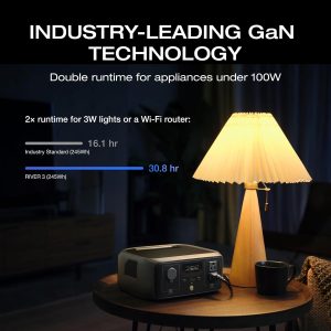 EcoFlow River 3 Portable Power Station 245Wh LiFePO4 Battery Power Station, 300W Up to 600W AC Output