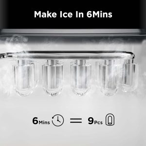 Silonn Ice Maker Countertop, 9 Cubes ‎SLIM01B