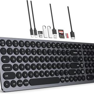 Kolude - USB Keyboard w/ 9 in 1 USB-C Docking Statio - Silver