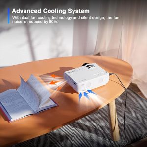 AuKing Mini Projector, HD 1080P New ‎M8-F