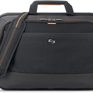 SOLO Urban Ultra Multicase - Notebook carrying shoulder bag - 17.3" - black, orange
