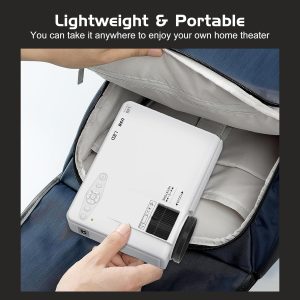 PANSEBA Mini - Bluetooth Projector – 1080P Supported – 50% Brighter & Clearer – Two-Way Bluetooth 5.2 – Low Noise – Portable Home Theater