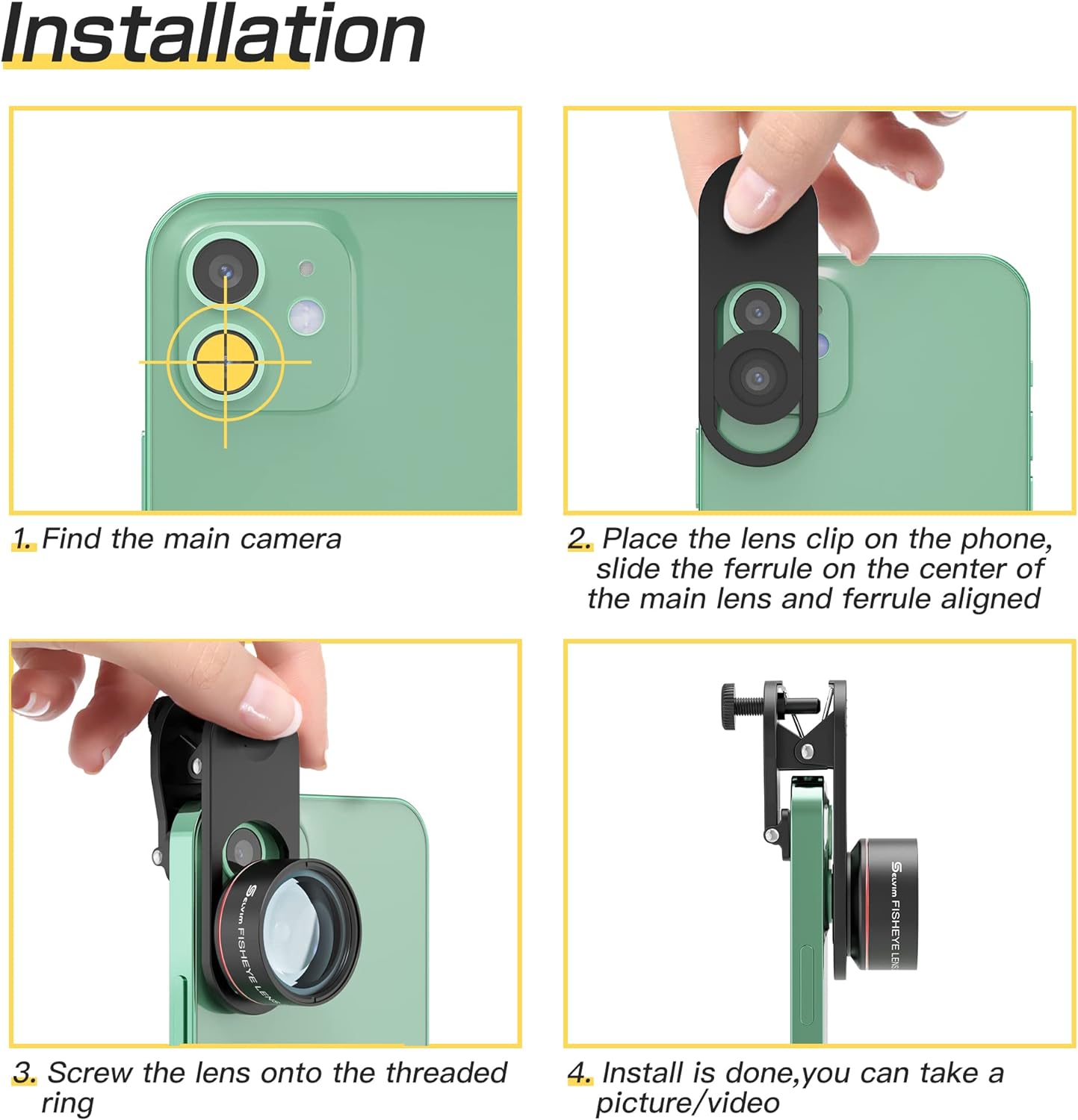 Selvim Phone Camera Lens - Phone Lens Kit 4 in 1 - Image 7