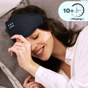 MT Bluetooth Sleep Mask – 3D Contoured – Sleep Headphones – Bluetooth 5.4 – Memory Foam – 8–10 hr Playtime