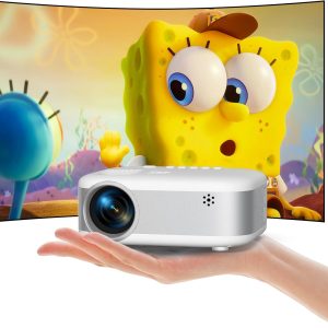 PANSEBA Mini - Bluetooth Projector – 1080P Supported – 50% Brighter & Clearer – Two-Way Bluetooth 5.2 – Low Noise – Portable Home Theater
