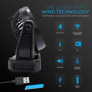 AudioBox Portable Fan, Speaker & Radio RXF-10