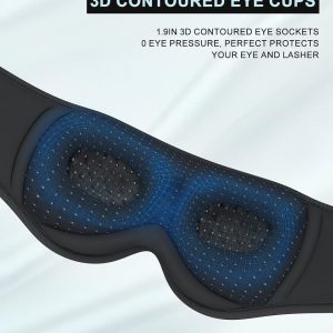 MT Bluetooth Sleep Mask – 3D Contoured – Sleep Headphones – Bluetooth 5.4 – Memory Foam – 8–10 hr Playtime