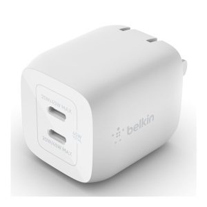 Belkin BoostCharge Pro power adapter - PPS and GaN technology - 2 x USB-C - 45 Watt