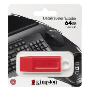 Kingston FlashDrive 3.2 64GB Red KC-U2G64-7GR