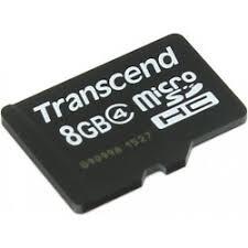 Transcend - flash memory card - 8 GB - microSDHC