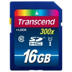 Transcend 300S - flash memory card - 16 GB - SDHC UHS-I