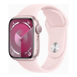 Apple Watch Series 9 (GPS) - pink aluminum - smart watch with sport band - light pink - 64 GB