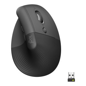 Logitech Lift Vertical Ergonomic Mouse - vertical mouse - Bluetooth, 2.4 GHz - graphite