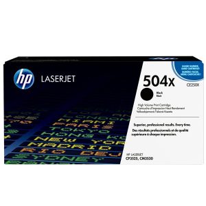 HP 504X - High Yield - black - original - LaserJet - toner cartridge (CE250X)