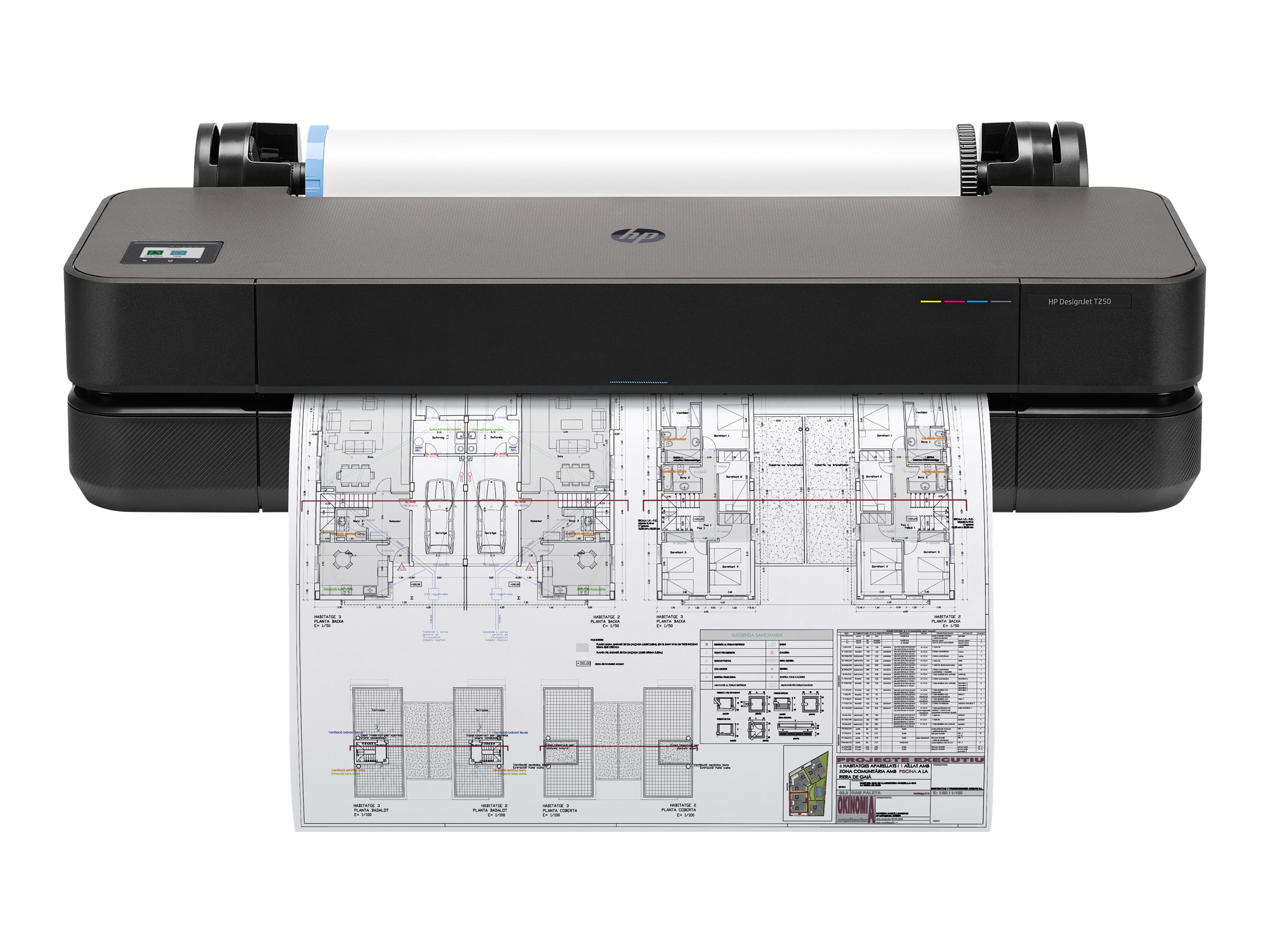 HP DesignJet T250 - 24" large-format printer - color - ink-jet - A1, ANSI D - 2400 x 1200 dpi - up to 0.5 min/page (mono) / up to 0.5 min/page (color) - USB 2.0, LAN, Wi-Fi