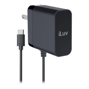 iLuv 45W USB-C Faster AC Adapter with 6ft Cable - power adapter - 45 Watt