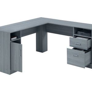 Techni Mobili - table - L-shaped - gray