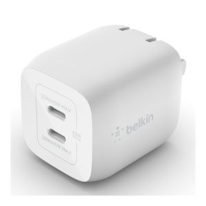 Belkin BoostCharge Pro power adapter - PPS and GaN technology - 2 x USB-C - 45 Watt