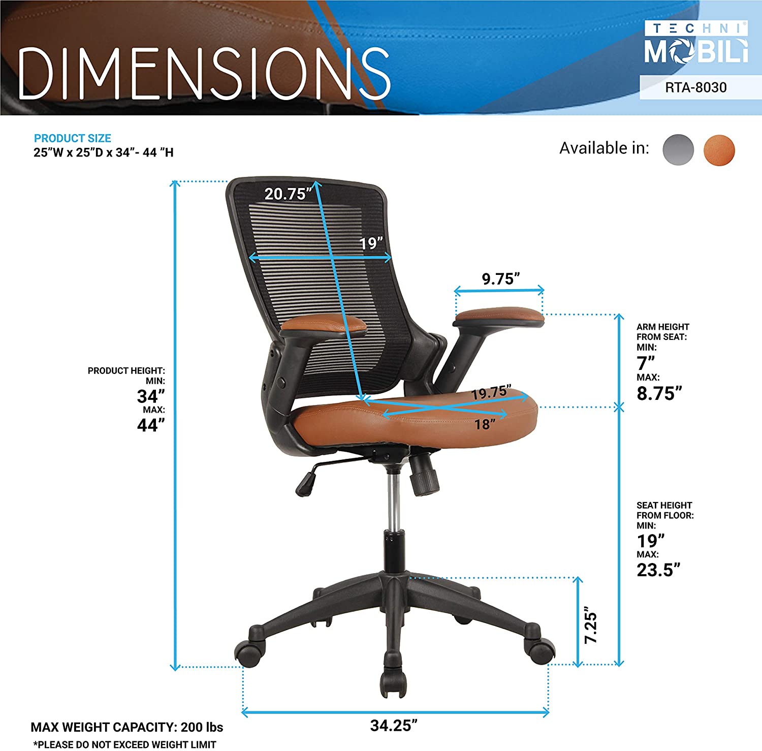 RTA Chair 8030-BRN - Image 6