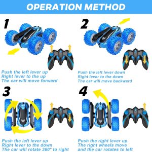 Kkones Remote Control Stunt Car - Blue