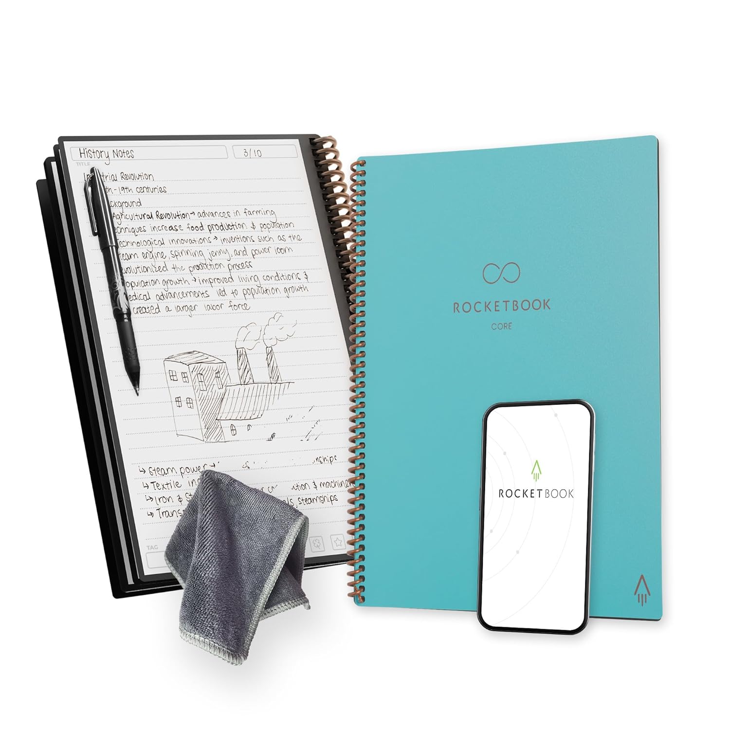 RocketBook Core Reusable Smart Notebook EVR2-L-K-CCE