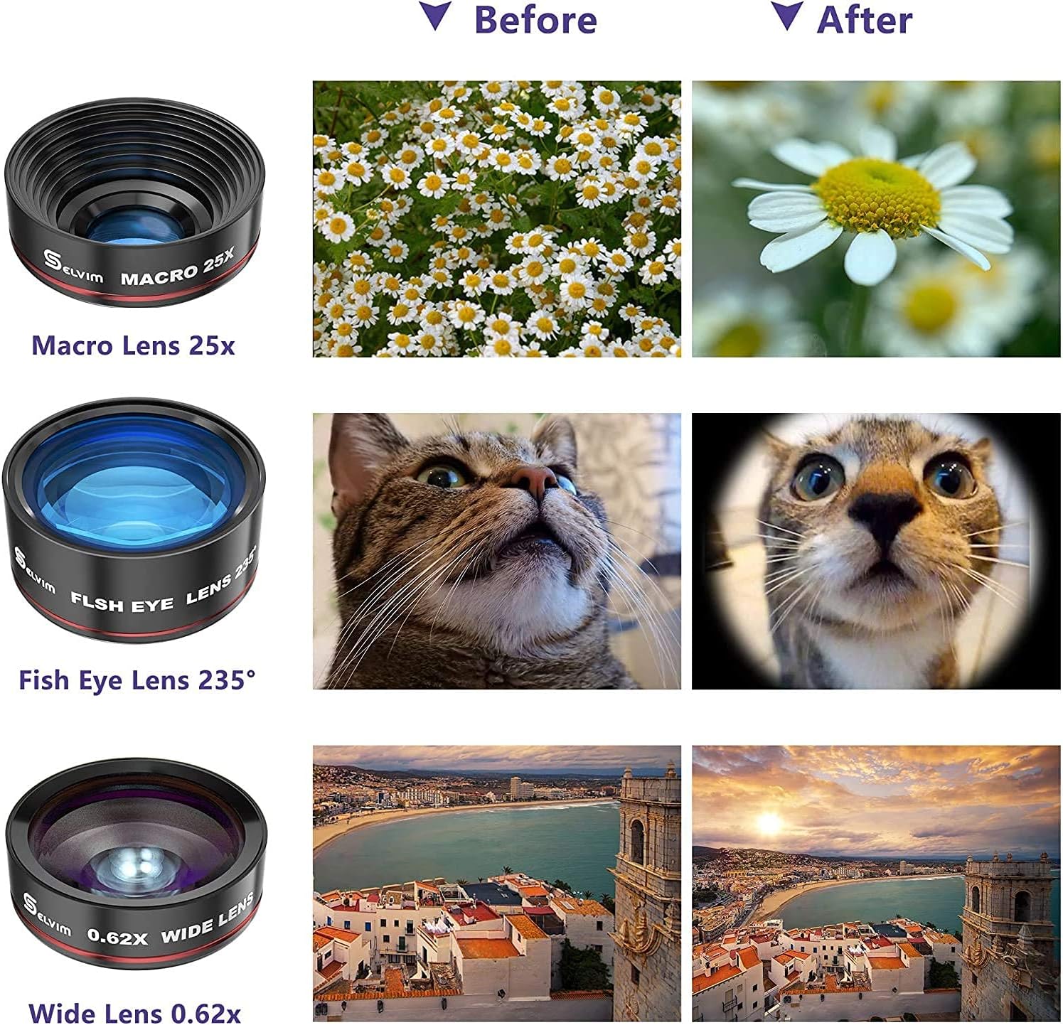 Selvim Phone Camera Lens - Phone Lens Kit 4 in 1 - Image 3