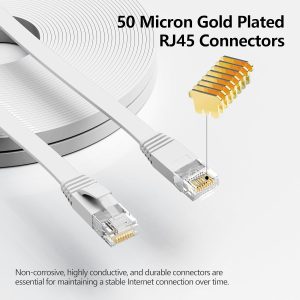 Jadaol - Cat6 Ethernet Cable - 50ft Outdoor and Indoor