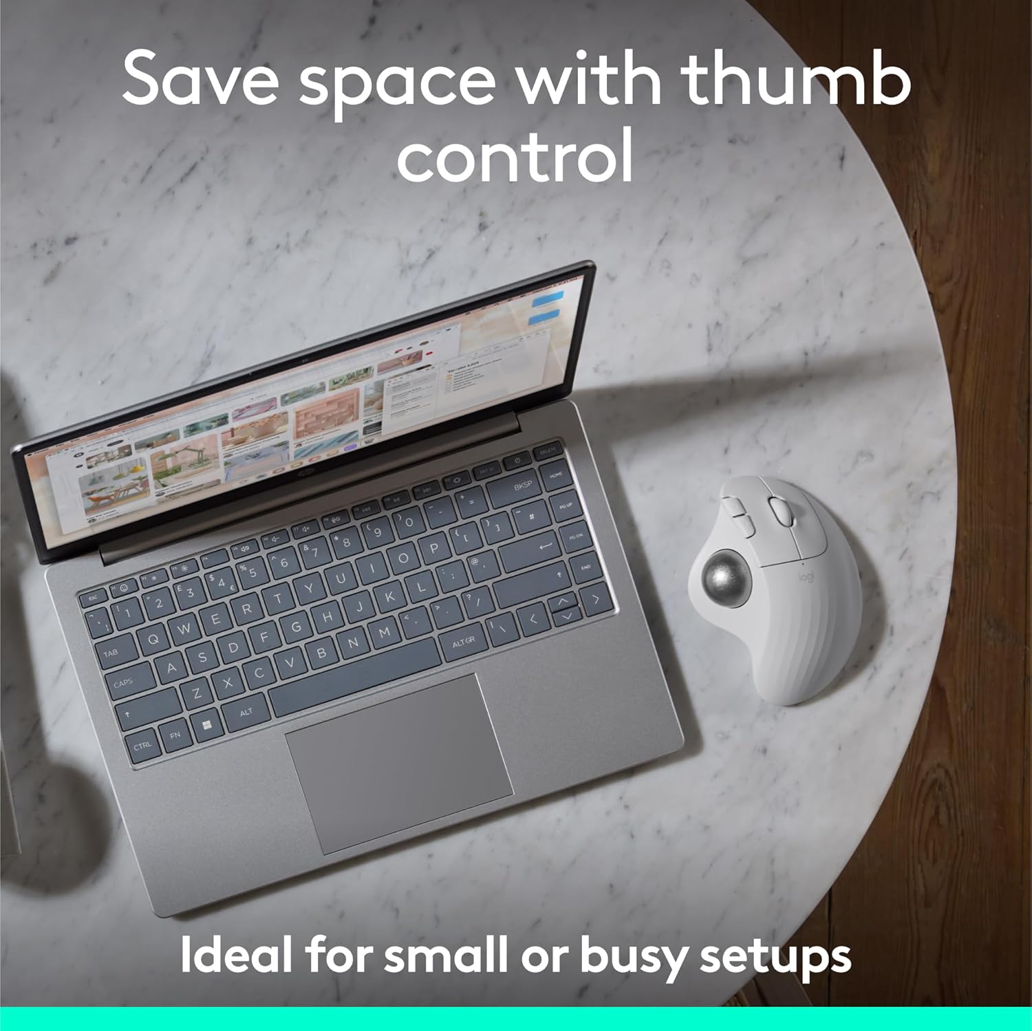 Logitech Ergo Series ERGO M575S - trackball - Bluetooth, 2.4 GHz - graphite - Image 13