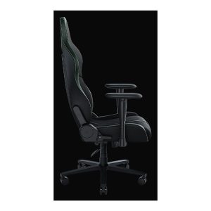 Razer Enki X - chair - steel, plush fabric, high-density polyurethane molded foam, elastomeric polyurethane (EPU) - black, green