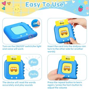 Kuovei Talking Flash Cards - Blue