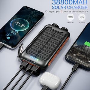 Nuynix Solar Charger  Power Bank 38800mAh