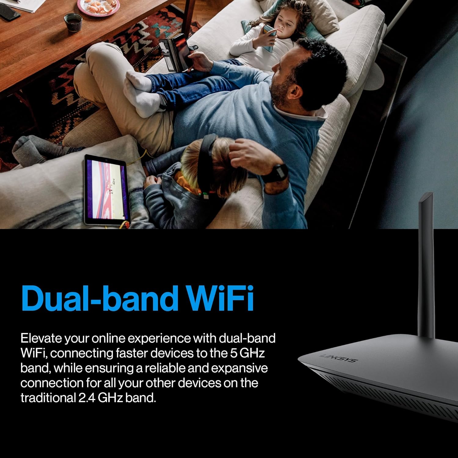 Linksys Classic Micro Router 5 - Wi-Fi system - (router) - up to 1,500 sq.ft - Wi-Fi 5 - Dual Band - wall-mountable - Image 7