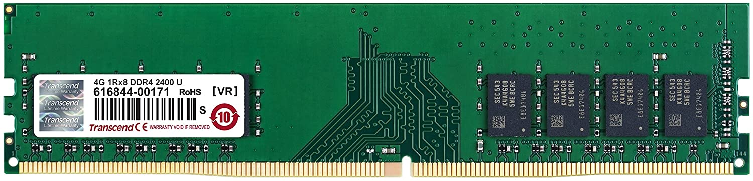Transcend - DDR4 - module - 4 GB - DIMM 288-pin - 2400 MHz / PC4-19200 - unbuffered - Image 3