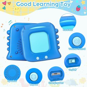 Kuovei Talking Flash Cards - Blue