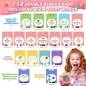 Kuovei Talking Flash Cards - Pink