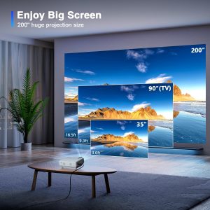 AuKing Mini Projector, HD 1080P New ‎M8-F