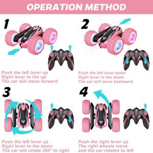 Kkones Remote Control Stunt Car - Pink