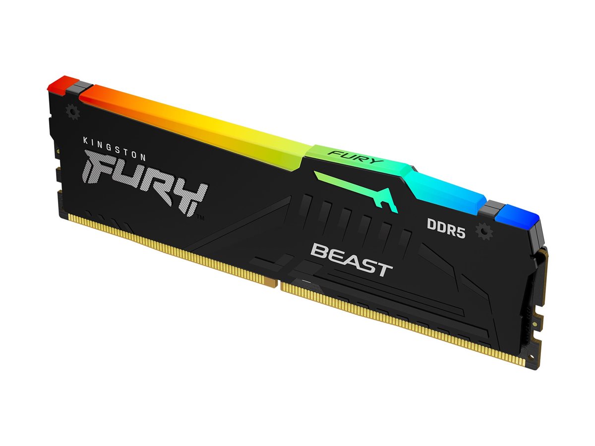 Kingston FURY Beast RGB - DDR5 - module - 8 GB - DIMM 288-pin - 2600 MHz / PC5-41600 - CL40 - 1.25 V - unbuffered - on-die ECC - Image 2