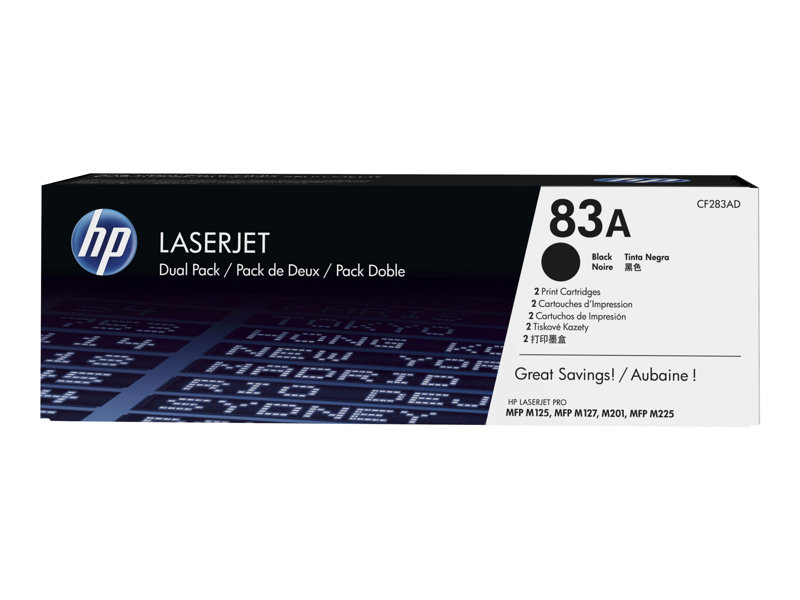 HP 83A - 2-pack - black - original - LaserJet - toner cartridge (CF283AD) - Image 13