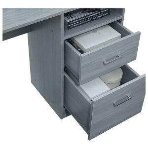 Techni Mobili - table - L-shaped - gray