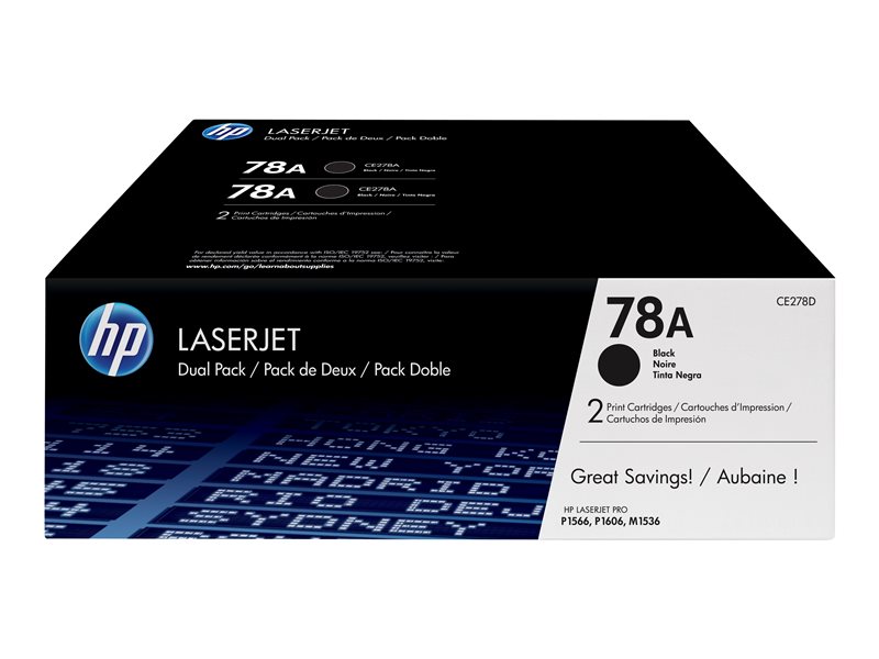HP 78A - 2-pack - black - original - LaserJet - toner cartridge (CE278AD) - Image 10