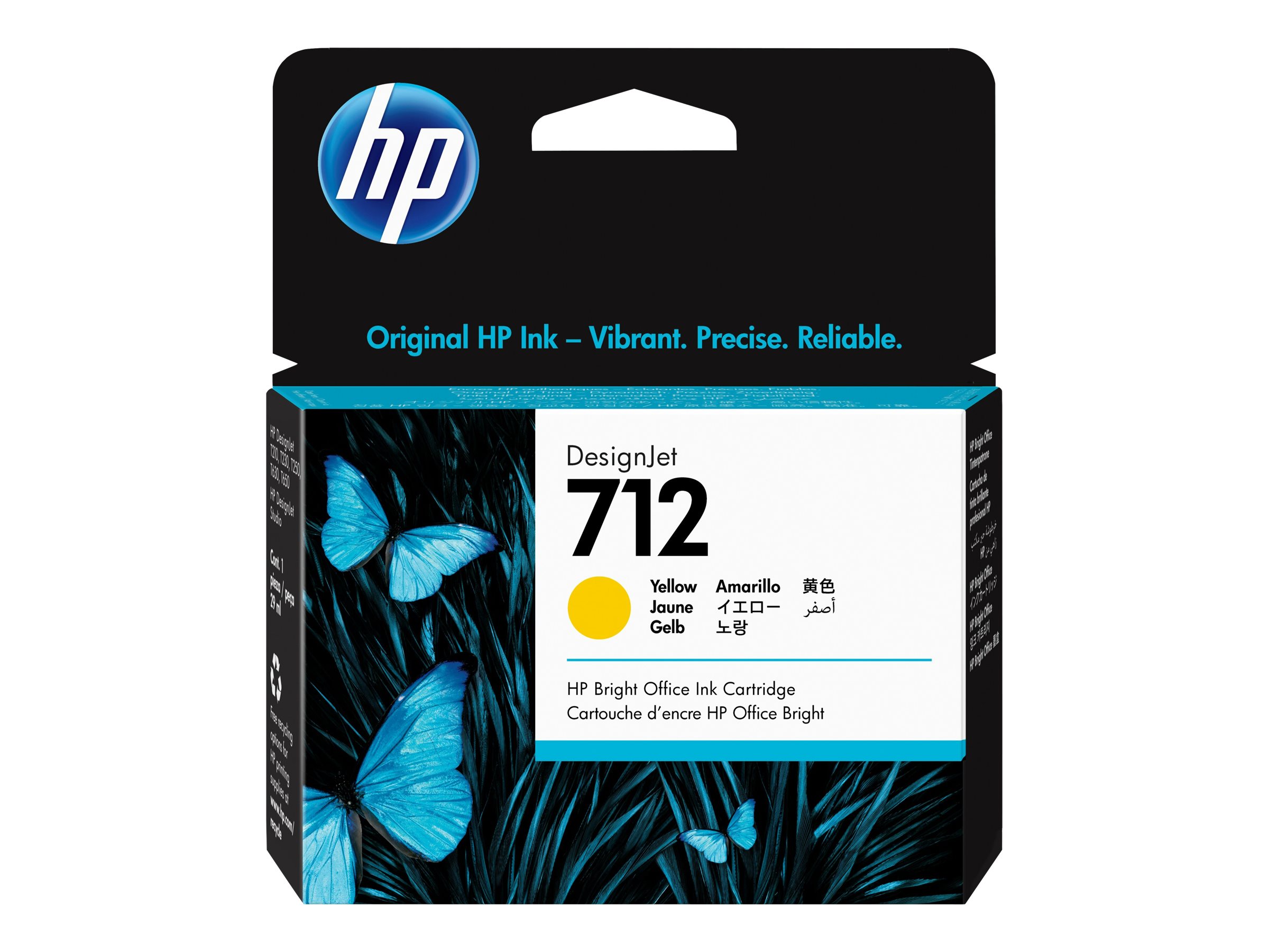 HP 712 - yellow - original - DesignJet - ink cartridge