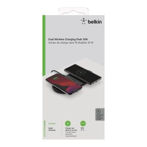 Belkin BoostCharge Dual Wireless Charging Pads wireless charging pad - + AC power adapter - 10 Watt