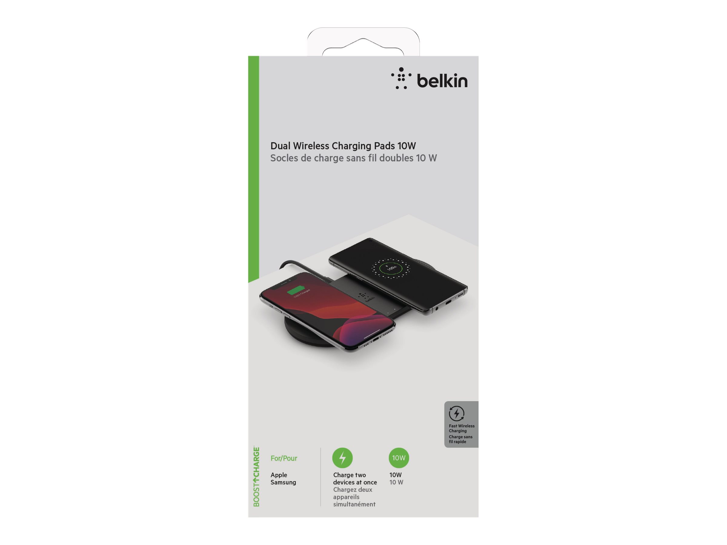 Belkin BoostCharge Dual Wireless Charging Pads wireless charging pad - + AC power adapter - 10 Watt - Image 32