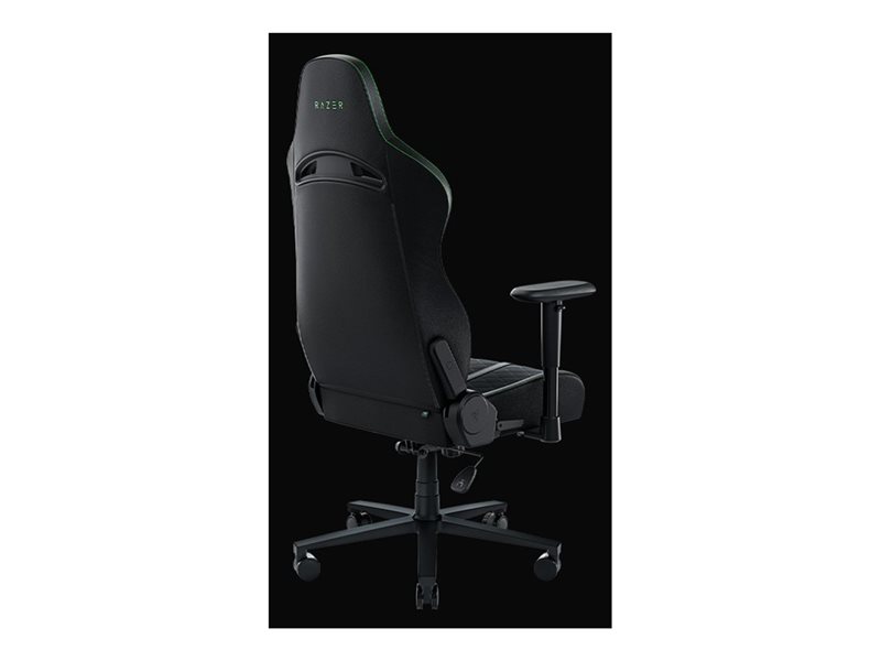Razer Enki X - chair - steel, plush fabric, high-density polyurethane molded foam, elastomeric polyurethane (EPU) - black, green - Image 13