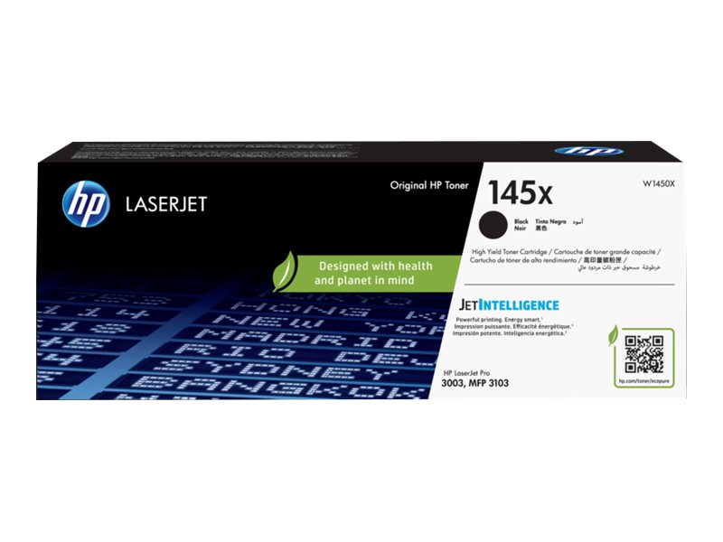 HP 145X - High Yield - black - original - LaserJet - toner cartridge (W1450X) - Image 2