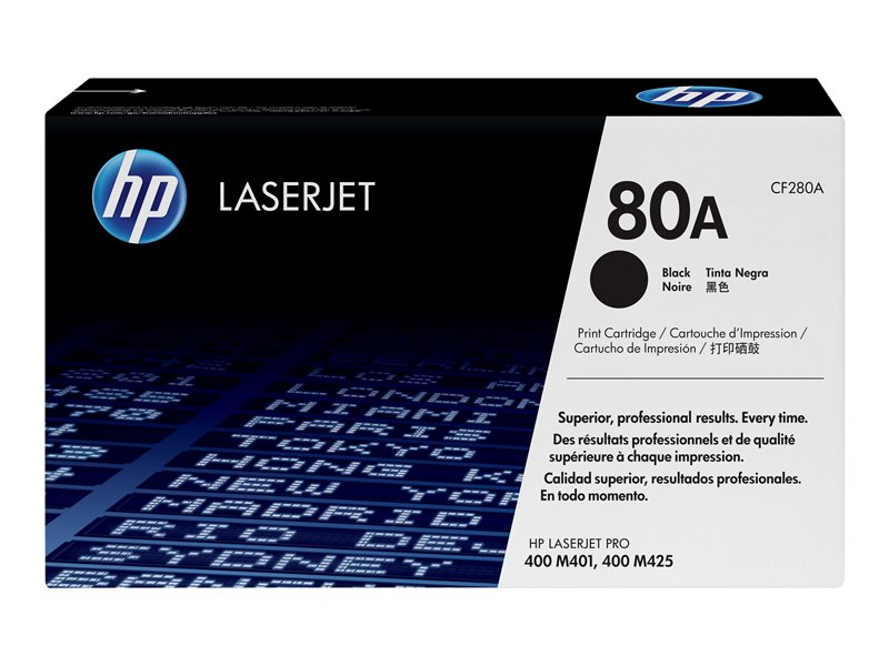 HP 80A - black - original - LaserJet - toner cartridge (CF280A) - Image 2